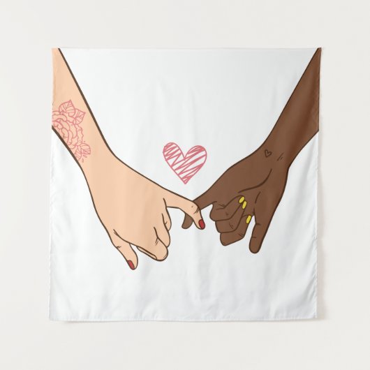 Handgezeichnetes pinky Sweet Pinky Versprechen Kon Wandteppich (Vorderseite)