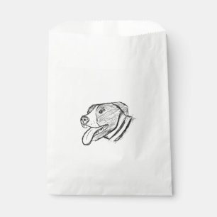 handgezeichnetes Pitbull-Foto Hund Tierliebhaber  Geschenktütchen