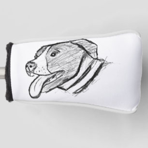 handgezeichnetes Pitbull-Foto Hund Tierliebhaber Golf Headcover