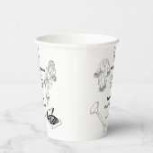 Handgezeichnetes PJ und Brautparty Prosecco Pappbecher (Rechts)