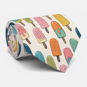 Handgezeichnetes Popsicle-Kritzelmuster Krawatte