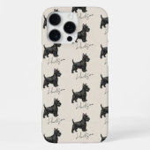 Handgezeichnetes Portrait Scottish Terrier iPhone Hülle (Rückseite)