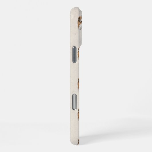 Handgezeichnetes Portrait Wasserfarbe Shih Tzu iPhone Hülle (Rechte Seite)