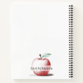 Handgezeichnetes Red Apple Bester Lehrer je Sketch Notizblock (Rückseite)