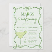 Handgezeichnetes Retro-Brautparty Einladung (Vorderseite)