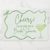 Handgezeichnetes Retro-Brautparty Schaumweinetikett (Einzelnes Label)