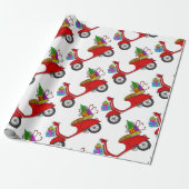 Handgezeichnetes Retro-Roller-Wrapping Paper Geschenkpapier (Ungerollt)