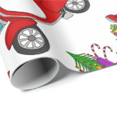 Handgezeichnetes Retro-Roller-Wrapping Paper Geschenkpapier (Rolleneckpunkt)