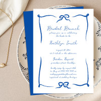 Handgezeichnetes Ribbon Französisch Blue Modern Br