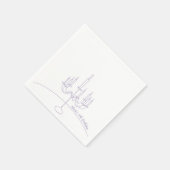 Handgezeichnetes Rokoko Soft Renaissance Coquette Serviette (Ecke)