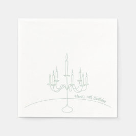 Handgezeichnetes Rokoko Soft Renaissance Coquette Serviette