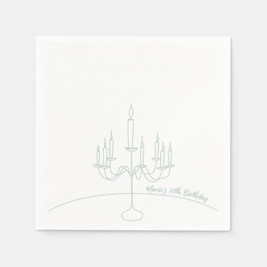 Handgezeichnetes Rokoko Soft Renaissance Coquette  Serviette (Vorderseite)