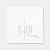 Handgezeichnetes Rokoko Soft Renaissance Coquette Serviette (Vorderseite)