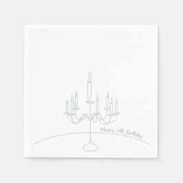 Handgezeichnetes Rokoko Soft Renaissance Coquette Serviette