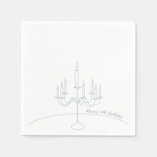 Handgezeichnetes Rokoko Soft Renaissance Coquette Serviette (Vorderseite)