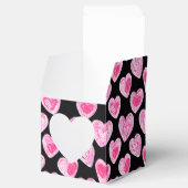 Handgezeichnetes Romantisches rosa Herzchen Valent Geschenkschachtel (Geöffnet)