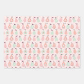 Handgezeichnetes rosa Birnmuster Geschenkpapier Set (Vorderseite 2)