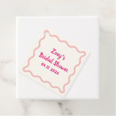 Handgezeichnetes, rosa Brautparty, wavy Border Nie Geschenkanhänger (Beispiel)