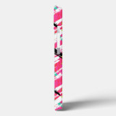 Handgezeichnetes Rosa Zig Zag Muster Case-Mate iPhone Hülle (Rückseite / Links)