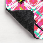 Handgezeichnetes rosa Zig-Zag-Muster Mousepad (Ecke)