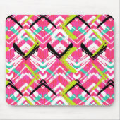 Handgezeichnetes rosa Zig-Zag-Muster Mousepad (Vorne)