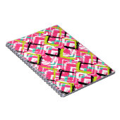 Handgezeichnetes rosa Zig-Zag-Muster Notizblock (Rechte Seite)
