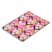 Handgezeichnetes rosa Zig-Zag-Muster Notizblock (Linke Seite)