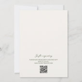 Handgezeichnetes Rotes Blatt Blumensturn-Brautpart Einladung (Rückseite)