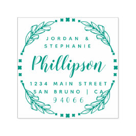 Handgezeichnetes rustikales Skript Verheirateten C Permastempel