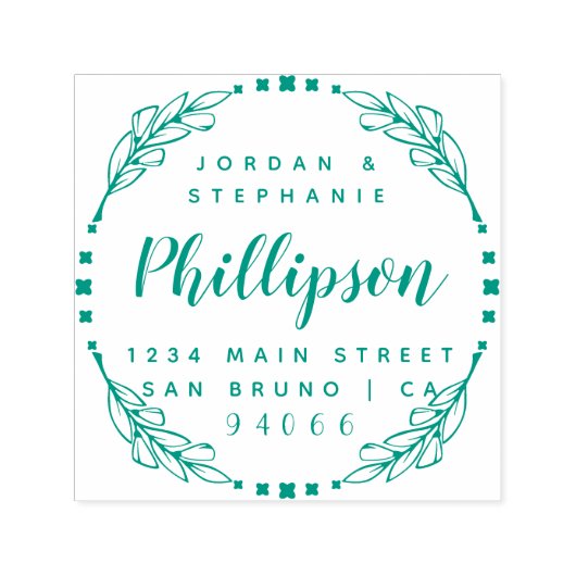 Handgezeichnetes rustikales Skript Verheirateten C Permastempel (Design)