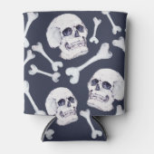 Handgezeichnetes Schädelmuster Dosenkühler (Vorderseite)