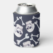 Handgezeichnetes Schädelmuster Dosenkühler (Kanne Rückseite)