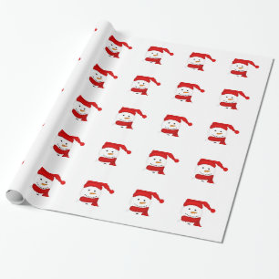 Handgezeichnetes Schneemann-Wrapping-Papier Geschenkpapier