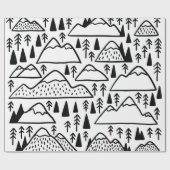 Handgezeichnetes Set. Bergsammlung Geschenkpapier (Flach)