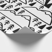 Handgezeichnetes Set. Bergsammlung Geschenkpapier (Ecke)