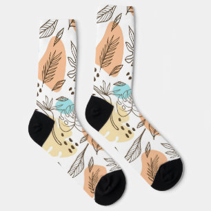 Handgezeichnetes sommerliches tropisches Muster Socken