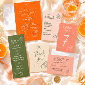 Handgezeichnetes Spritz Brautparty-Schild Poster