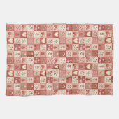 Handgezeichnetes süßes Patchwork - Küchenhandtuch Geschirrtuch (Horizontal)