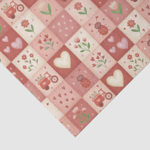 Handgezeichnetes süßes Patchwork-Muster - Seidenpa Seidenpapier