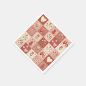 Handgezeichnetes süßes Patchwork-Muster - Serviett Serviette (Ecke)