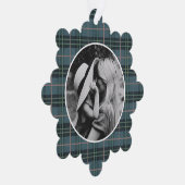 Handgezeichnetes Tartan Kariertes Foto Ornament Karte (Rechts)