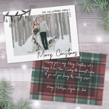 Handgezeichnetes Tartan Whimsical Frohe Weihnachte