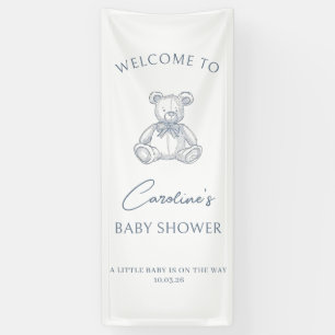 Handgezeichnetes Teddybär-Baby-Party-Banner Banner