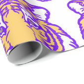Handgezeichnetes Tiger Fan Wrapping Paper Geschenkpapier (Rolleneckpunkt)