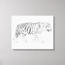 Handgezeichnetes Tiger Zeichnend Poster