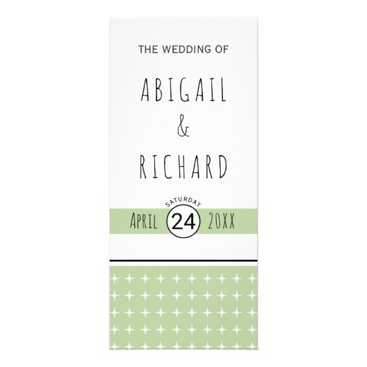 Handgezeichnetes Typografie-Brautprogramm Werbekarte (Vorne)