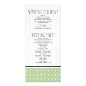 Handgezeichnetes Typografie-Brautprogramm Werbekarte (Hinten)