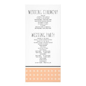 Handgezeichnetes Typografie-Hochzeitsprogramm Werbekarte (Hinten)