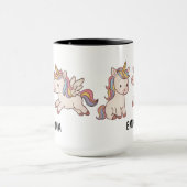Handgezeichnetes Unicorn Niedlich Tasse (Zentrum)