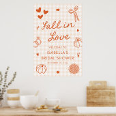 Handgezeichnetes 'Verliebe Dich' Willkommensschild Poster (Küche)